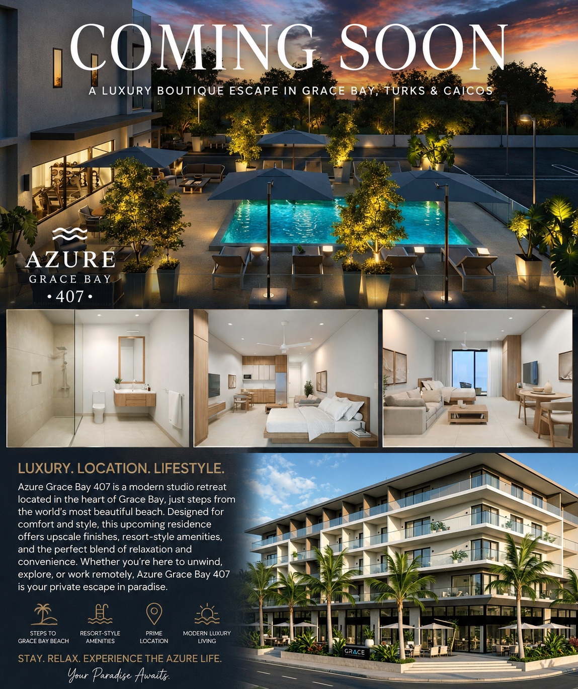 Azure Grace Bay marketing board